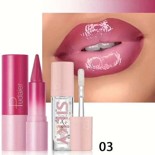 Duo Lèvres Waterproof – Crayon & Rouge à Lèvres Liquide Longue Tenue