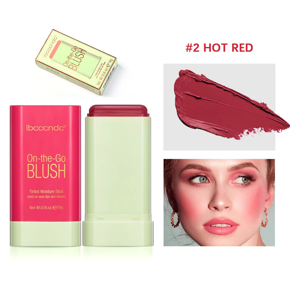 💗 Long-lasting Blush Stick – Matte Finish &amp; Korean Pink Shades