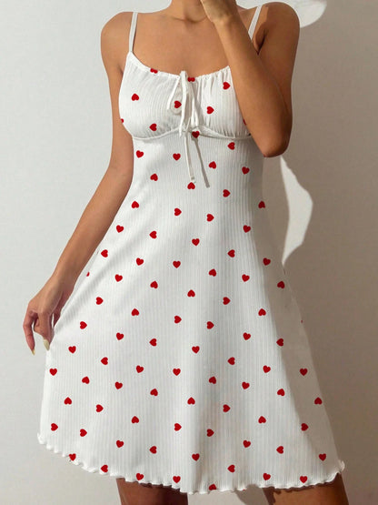 Nuisette Femme - Nuisette à Bretelles à motif ❤️🍒🍓