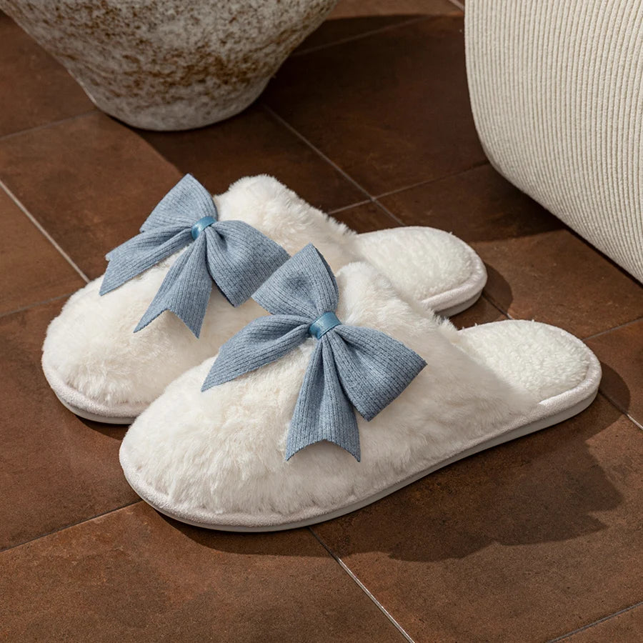 Chaussons Femme - Douce avec noeud 🎀