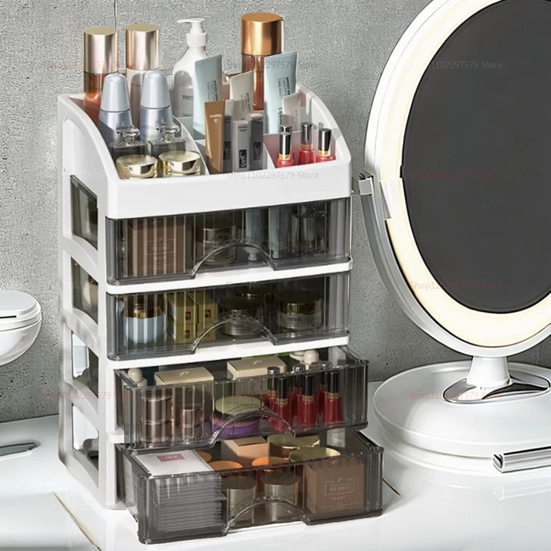 ✨🧼 Caja de almacenamiento ligera de lujo: cajones multicapa para maquillaje y joyas