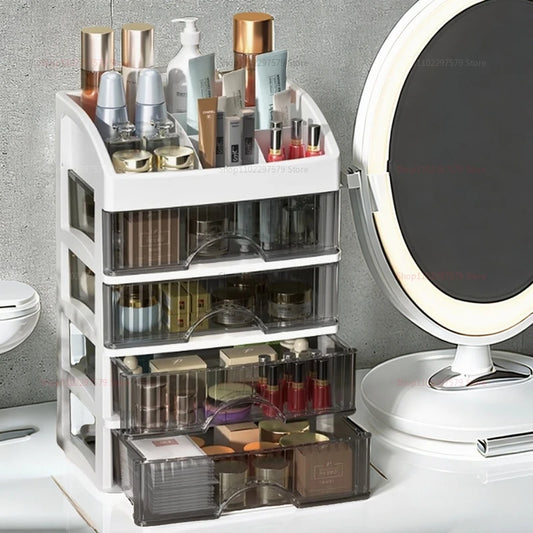 ✨🧼 Caja de almacenamiento ligera de lujo: cajones multicapa para maquillaje y joyas