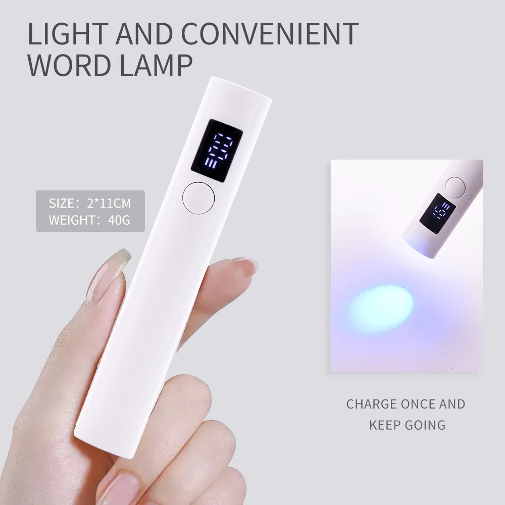 Mini lámpara de uñas UV/LED: portátil y recargable por USB