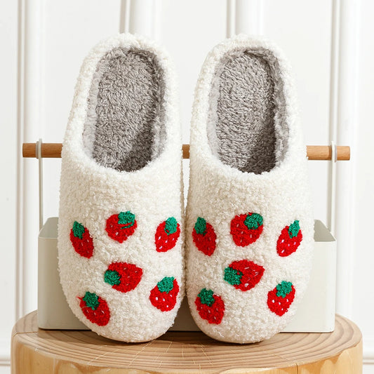 Pantoufles Femme - Coton motifs Fruits 🍒🍓🍋