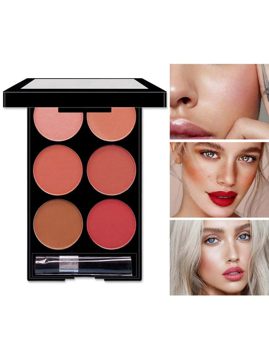 Palette 6 couleurs blush & contour – Fini mat et nacré