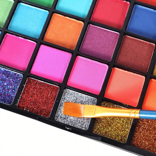 Palette Maquillage Artistique 54 Couleurs – Fards Visage & Eyeliner à l’Eau