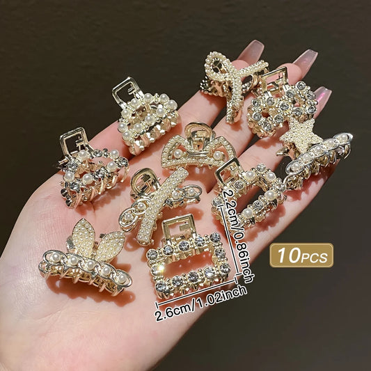 🌈 Paquete de 10 accesorios para el cabello para niñas: mini pinzas elegantes y coloridas