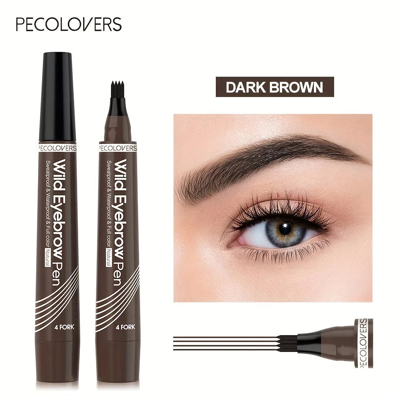 🖊️ Crayon à sourcils 4 pointes – Effet tatouage, waterproof