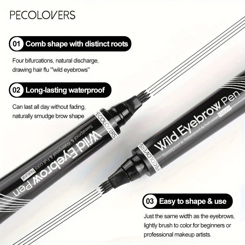 🖊️ Crayon à sourcils 4 pointes – Effet tatouage, waterproof