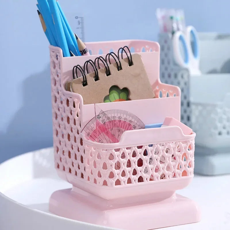 📚✨ Boîte de Rangement Polyvalente – Organisateur Bureau & Maquillage 🖊️💄
