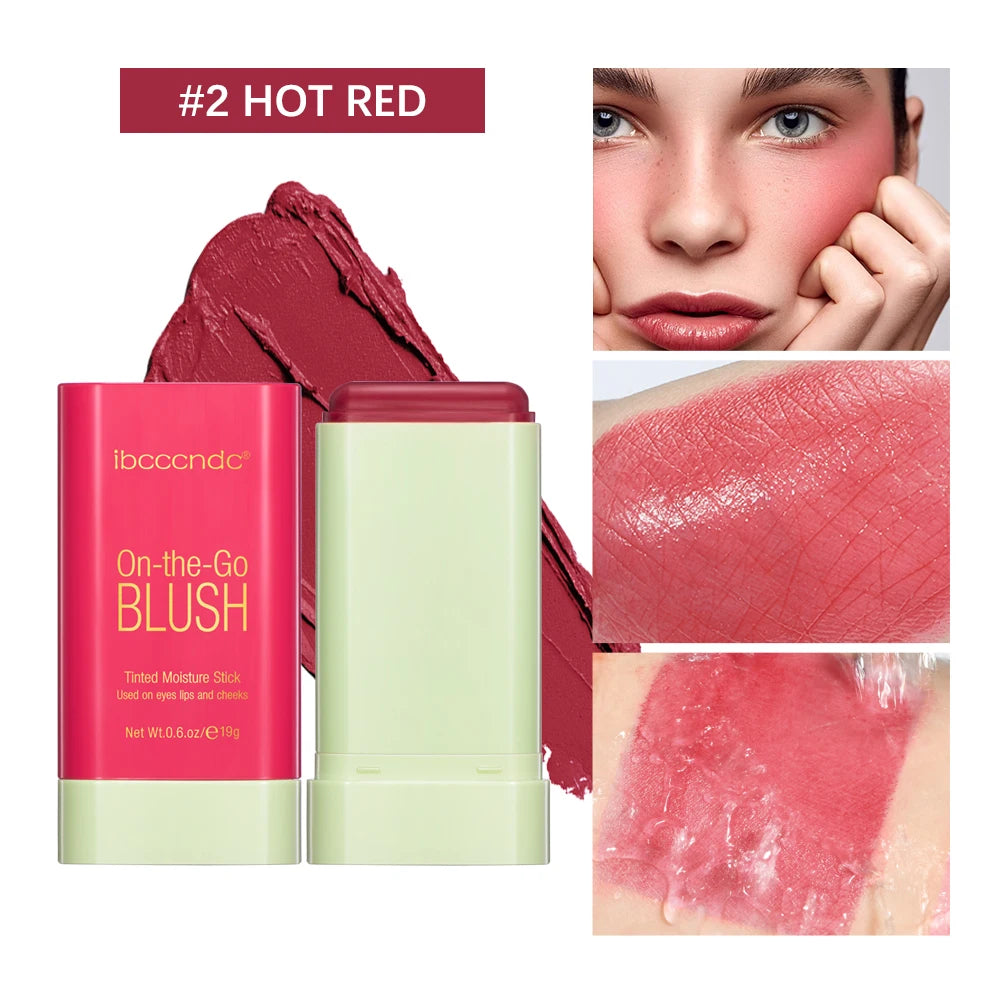 💗 Long-lasting Blush Stick – Matte Finish &amp; Korean Pink Shades