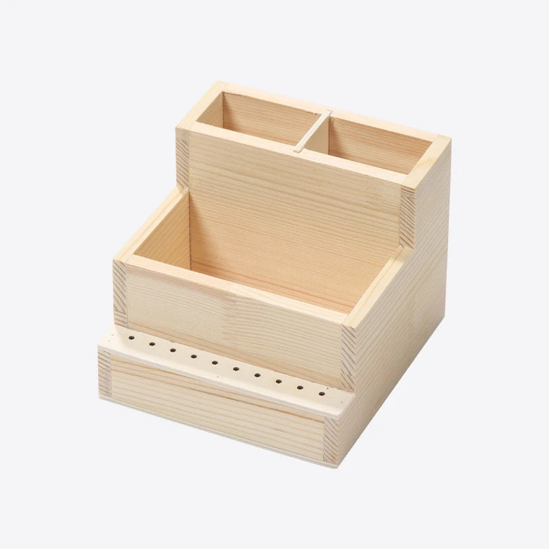 Portabrocas de madera para lijadora: almacenamiento práctico y elegante