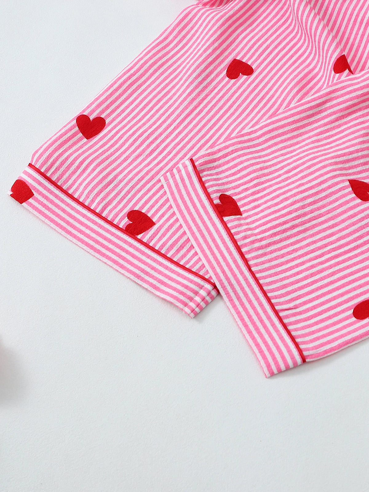 Pajama Set - Short-sleeve top, shorts and striped pants ❤️