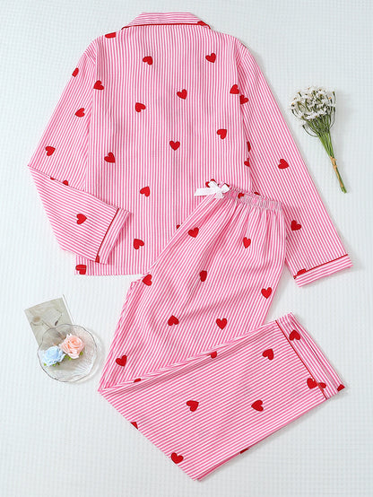 Pyjama - Haut à manches longues et pantalon à rayures ❤️