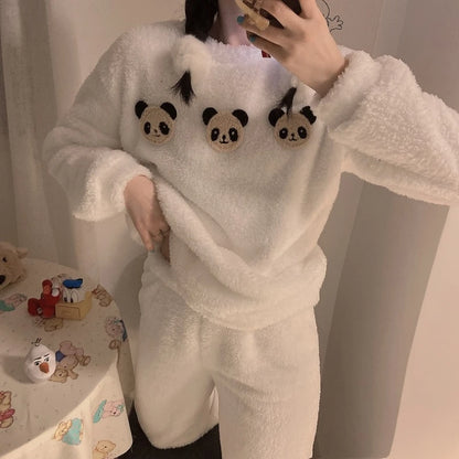 Pyjama femme polaire – Haut Manches Longue et Pantalon imprimé variés