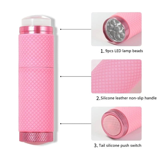 Mini lámpara de fototerapia UV de secado rápido con almohadilla de silicona gelatinosa portátil