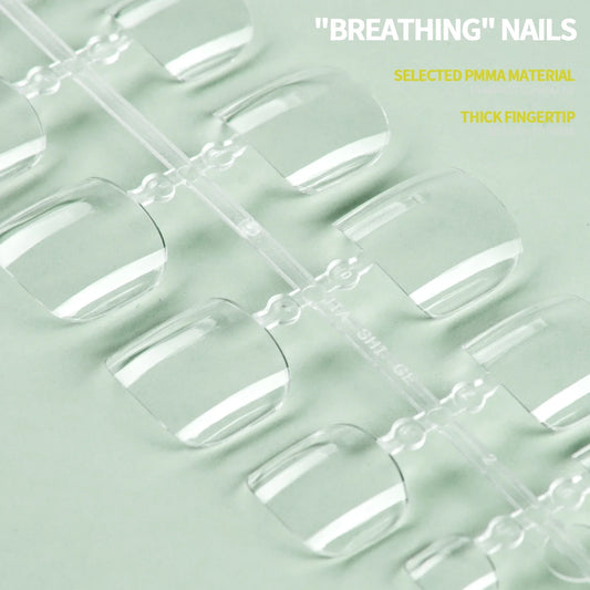 🦶💎 Uñas postizas transparentes para los pies – 120 piezas Nailpop Manicura acrílica 12 tamaños